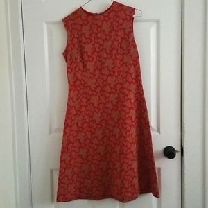 Vintage red and gold party dress